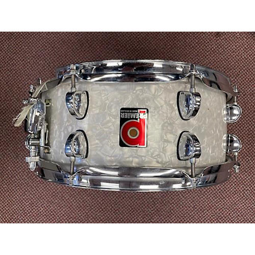 Premier Used Premier 5.5X14 Snare Drum Drum White Pearl White Pearl 10