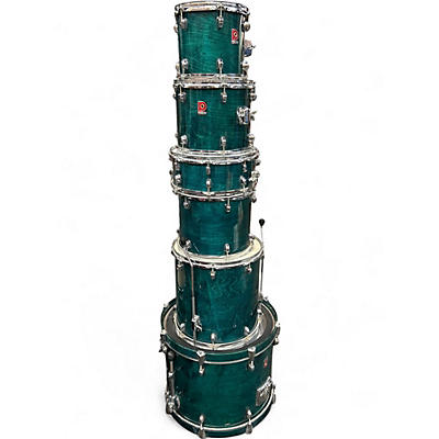 Used Premier 6 Piece 6 Piece Drum Kit teal Drum Kit