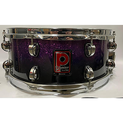 Premier Used Premier 7X14 Genista Snare Drum Purple Sparkle