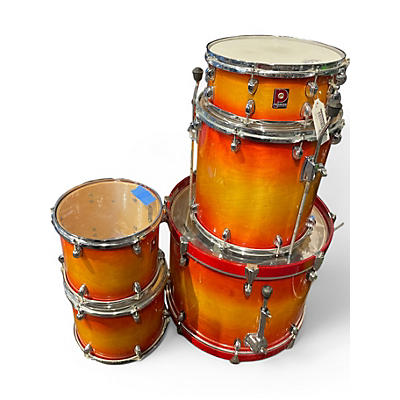 Used Prestige 5 Piece Made in England 2 Color Sunburst Drum Kit