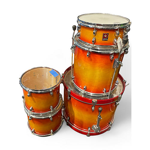 Used Prestige 5 Piece Made in England 2 Color Sunburst Drum Kit 2 Color Sunburst