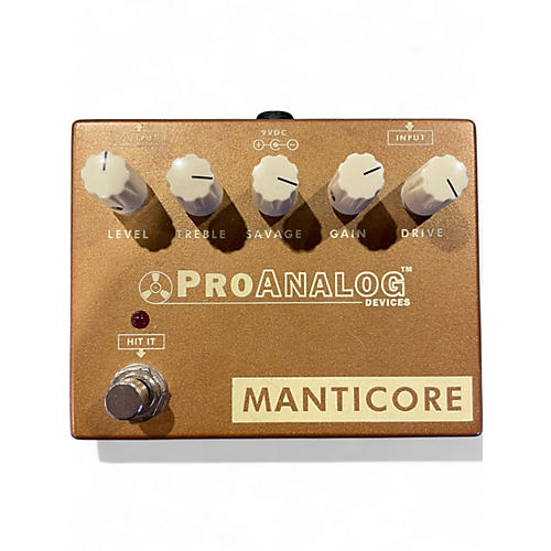 Used Proanalog Devices Manticore Gold Effect Pedal