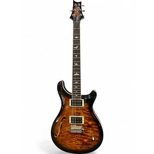 Prs Used Prs se custom 22 semi hollow dark burst quilt Hollow Body Electric Guitar dark burst quilt