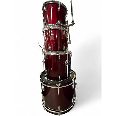 Used Pulse 4 Piece 5 Piece Red Drum Kit