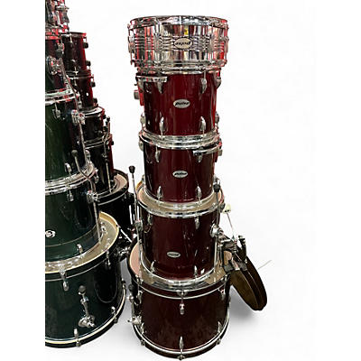 Used Pulse 5 Piece drums Candy Apple Red Drum Kit