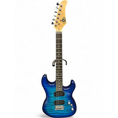 Used Pyle STRAT Blue Sunburst Solid Body Electric Guitar