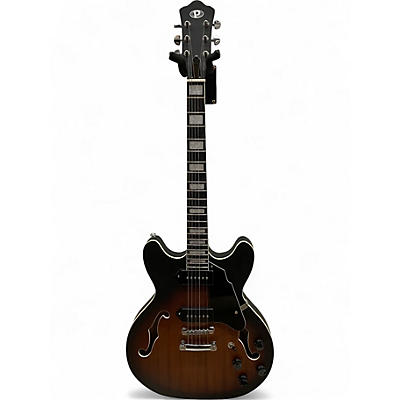 Used Pyle Semi Hollow Body Sunburst Hollow Body Electric Guitar