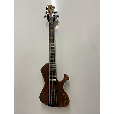 Used Quintino Custom Single Cut Natural Walnut Electric Bass Guitar