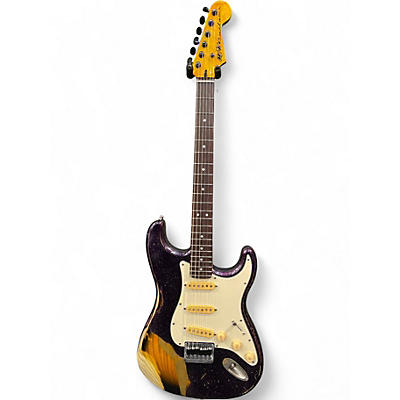 Used R/t Customs RELICED STRAT WORN PURPLE SPARKLE Solid Body Electric Guitar