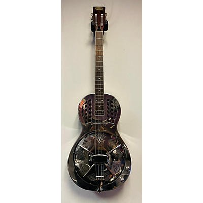 Used ROYALL LONG-SCALE PARLOR TENOR RESONATOR BRUSHED NICKEL Resonator Guitar
