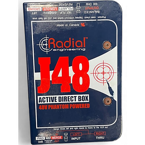 Used Radial Engineering J48 Phantom Powered Active Direct Box