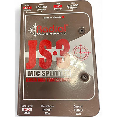 Used Radial Engineering JS-3 Mic Splitter Audio Converter