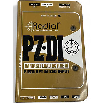 Used Radial Engineering PZ-DI Acoustic/Orchestral Instrument Active Direct Box Direct Box