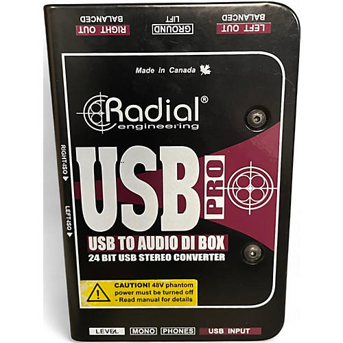 Radial Engineering Used Radial Engineering USB Pro - USB to Audio DI Box Direct Box