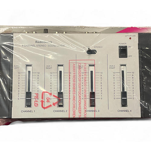 Used Radio Shack Stereo 4 Channel Mic Mixer Unpowered Mixer