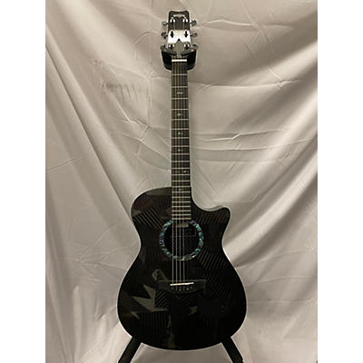 RainSong Used RainSong Black Ice Series Orchestra Carbon Fiber Graphite Acoustic Electric Guitar