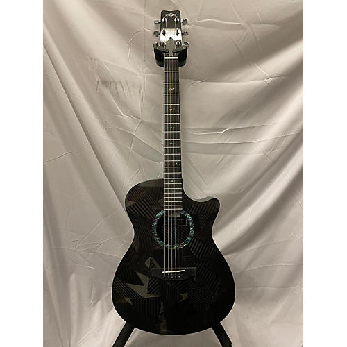 RainSong Used RainSong Black Ice Series Orchestra Carbon Fiber Graphite Acoustic Electric Guitar Graphite