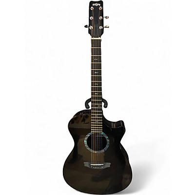 Used RainSong CO-OM1000N2 Black Ice Acoustic Electric Guitar
