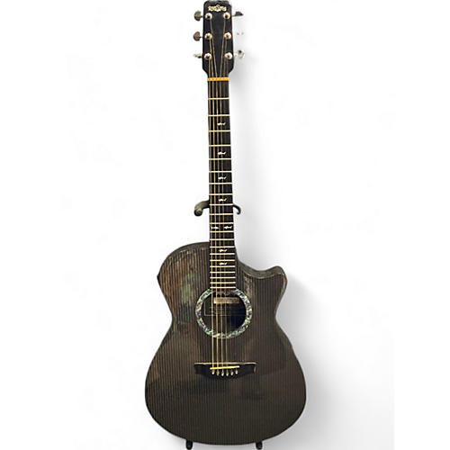 RainSong Used RainSong OM1000N2 Carbon Black Acoustic Electric Guitar Carbon Black