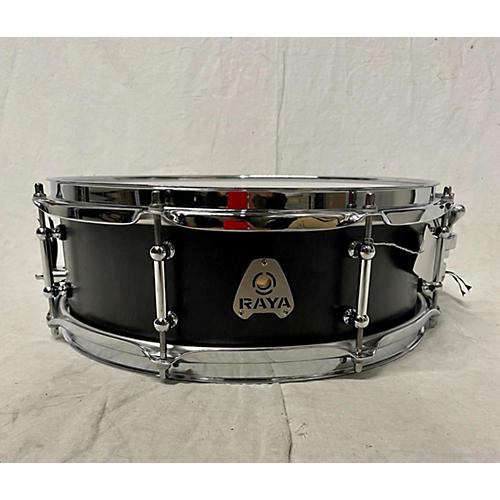 Used Raya 5X14 Solid Shell Drum Trans Black Trans Black 8