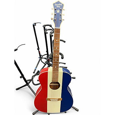 Used Recording King DIRTY THIRTIES ROA9 RED WHITE AND BLUE Acoustic Guitar