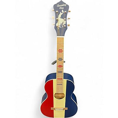 Used Recording King Dirty Thirties ROS-7 Red White and Blue Acoustic Guitar