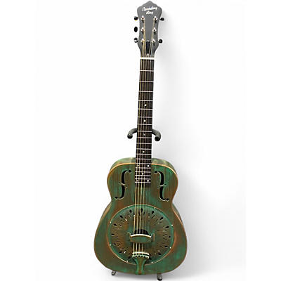 Used Recording King RES Vintage Green Resonator Guitar
