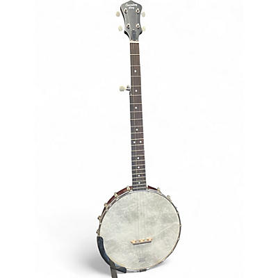 Used Recording King RKOH06 Open Back Natural Banjo