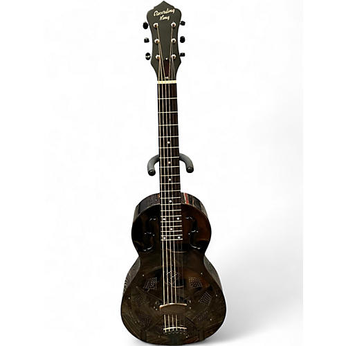 Used Recording King RM-993 Metal Body Parlor Nickel-plated Resonator Guitar Nickel-plated
