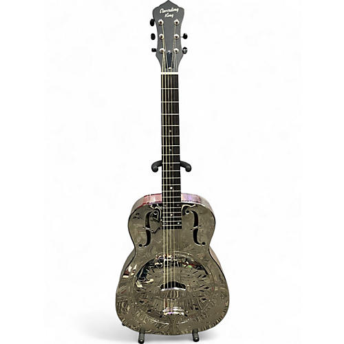 Used Recording King RM-997-H Chrome Silver Resonator Guitar Chrome Silver