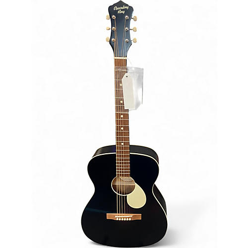 Used Recording King ROS-07-OBK Dirty Thirties Series 7 OOO Outlaw Black Acoustic Guitar Outlaw Black