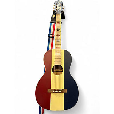 Used Recording King RPA-7 Wrangler Dirty 30s Red White and Blue Acoustic Guitar