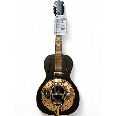 Used Recording King RPH-02 Dirty Thirties Black and Silver Acoustic Electric Guitar