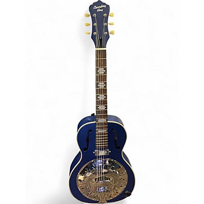 Used Recording King RPH-R2-E-MBL Wabash Blue Resonator Guitar