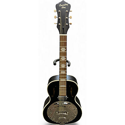 Used Recording King RPHR2E Dirty 30s Minnie Bucker Resonator Satin Black Resonator Guitar