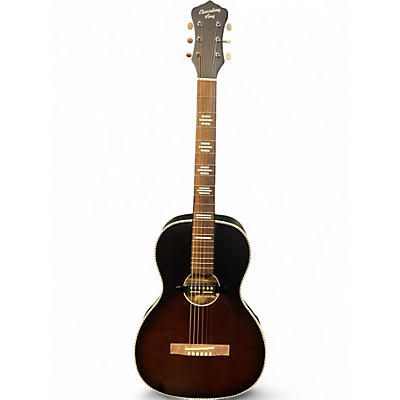 Used Recording King RPS-7-E-BRB Tobacco Burst Acoustic Electric Guitar