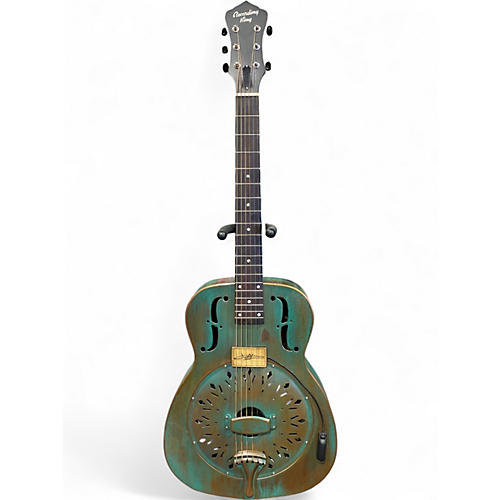 Used Recording King RR-997 VG Distressed Vintage Green Resonator Guitar Distressed Vintage Green