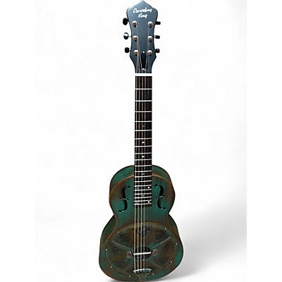 Used Recording King rm993 distressed green Acoustic Guitar