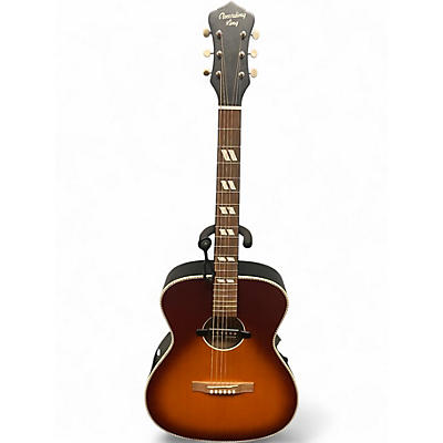 Used Recording King ros-7  matte burst Acoustic Electric Guitar