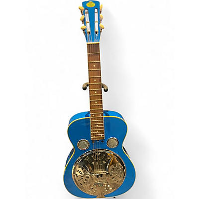 Used Regal Single cone Blue Resonator Guitar