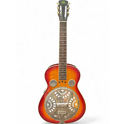 Used Regal Square Neck Resonator 2 Color Sunburst Acoustic Guitar