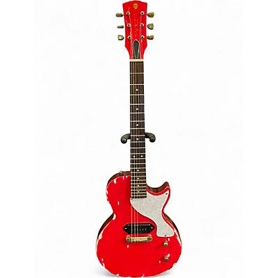 Used Relic Guitars The Hague Walter Becker Signature LPJ-90 Red Solid Body Electric Guitar