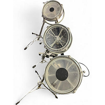 Used Remo 2X10 Rototom Chrome Silver Roto Toms