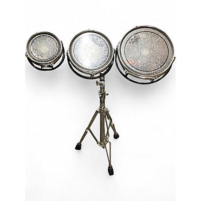 Used Remo 3 Piece Rototom Black Roto Toms