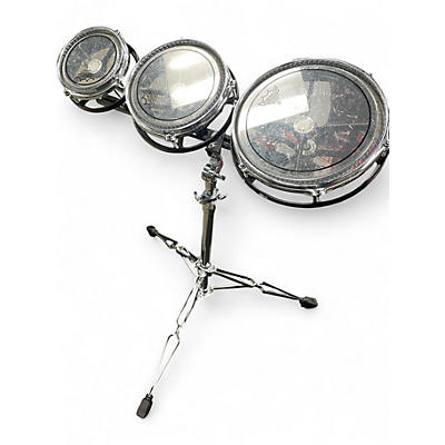 Used Remo 3 Piece Rototom Black Roto Toms