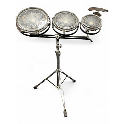 Used Remo 3 Piece Rototom Black Roto Toms