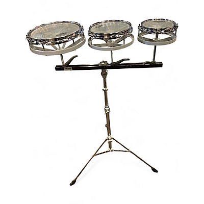 Used Remo 3 Piece Rototom Chrome Roto Toms
