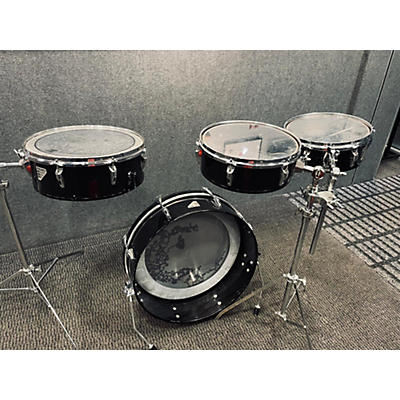 Remo Used Remo 4 piece Legero Black Drum Kit