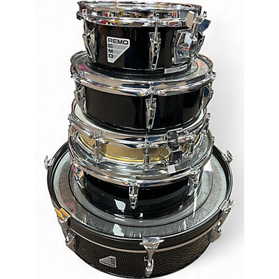 Used Remo 5 Piece Legero Black Drum Kit