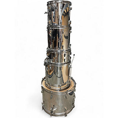 Used Remo 5 Piece Quadura Chrome Drum Kit